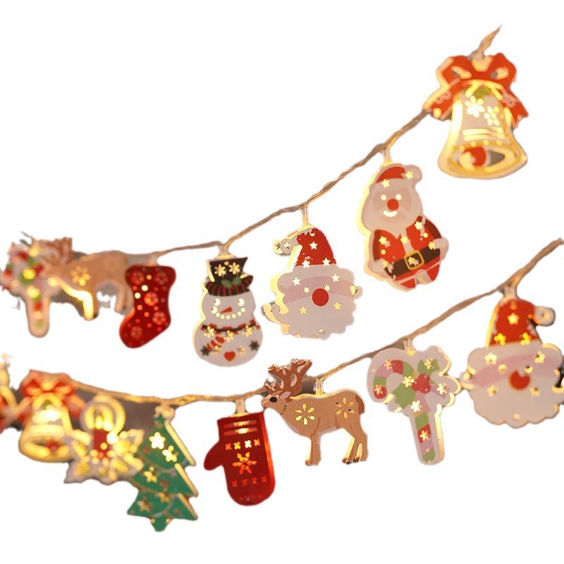 Papá Noel iluminación LED lámpara de color lámpara de Navidad hierro forjado lámpara de decoración de Navidad árbol de Navidad lámpara de cadena image 6