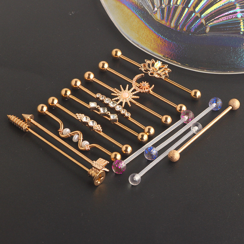 Labret piercing jewelry detail image