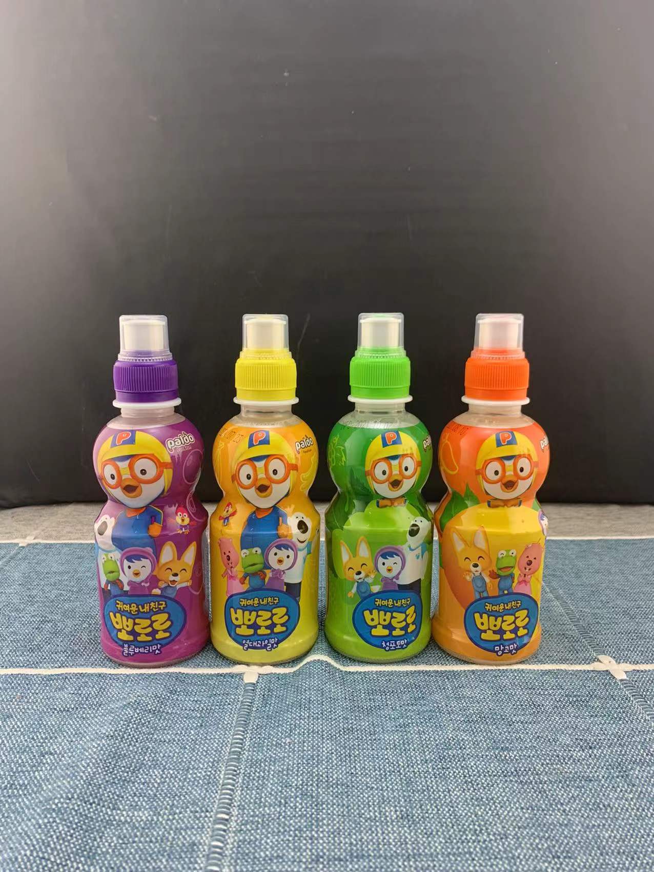 韓國啵樂樂飲料八種口味青葡萄/水蜜桃/芒果/水果質保1年一箱24瓶