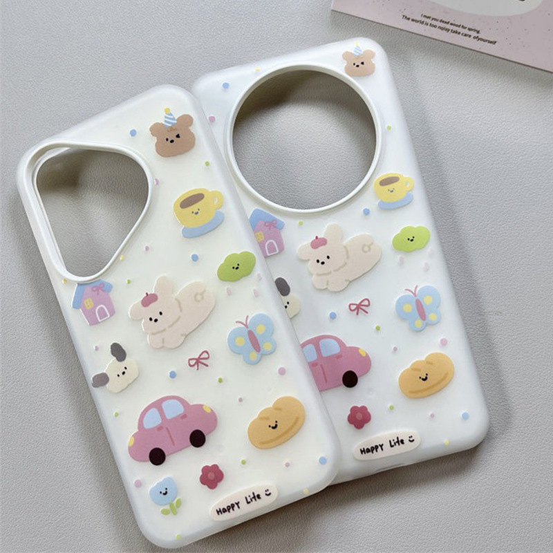 Jelly Two-In-One Mobile Phone Case Cartoon Animal Car Domestic Android Suitable for Huawei Nova Glory Internet Celebrity Mobile Phone Case