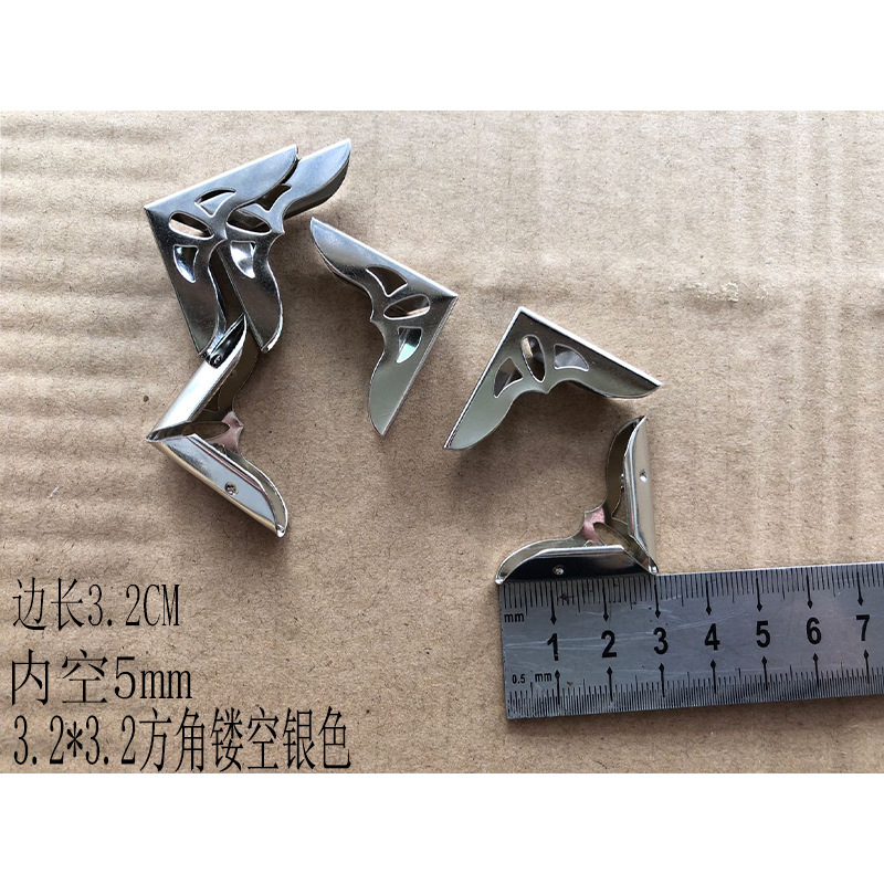 속이 빈 사각형 모서리, 은색, 내부 공간 5mm