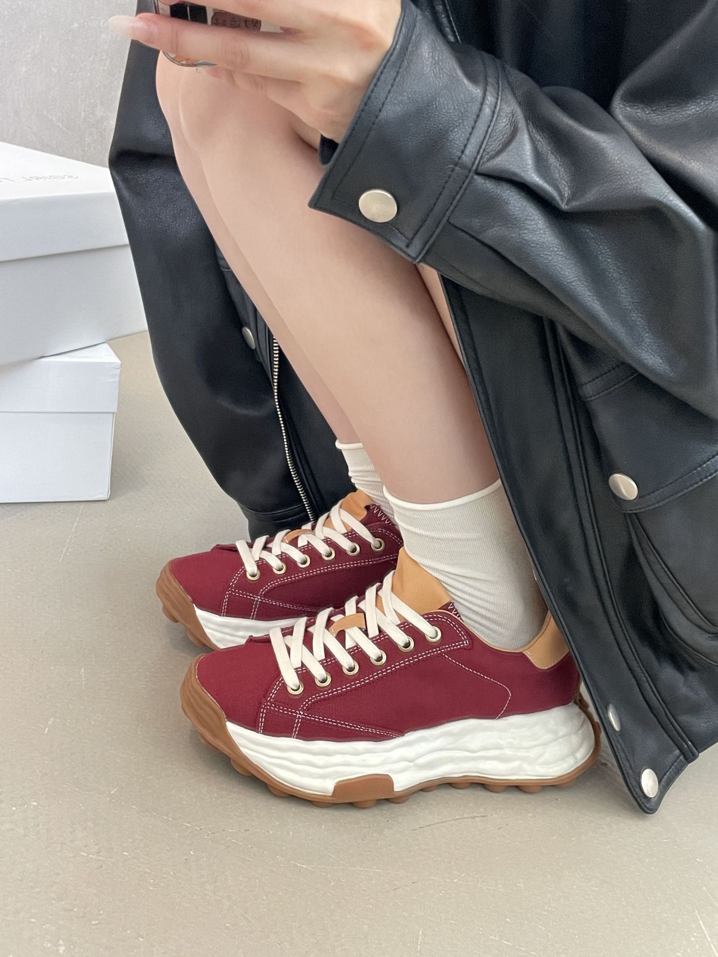 SGIRL TWTW High-End Design Casual For Women 2025 Thick-Soled Forrest Gump Dissolving Sports Versatile Dad Shoes_vogvips.com