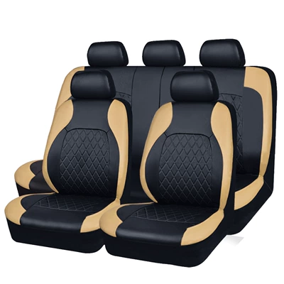 Seat cushion, seat cover — Covers for Five-Seater Vehicles - black-mixed-with-rice-five-seater-9-piece-set