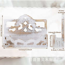 复古实木名片夹开放式卡架酒店办公室个人名片展示架信件收纳架