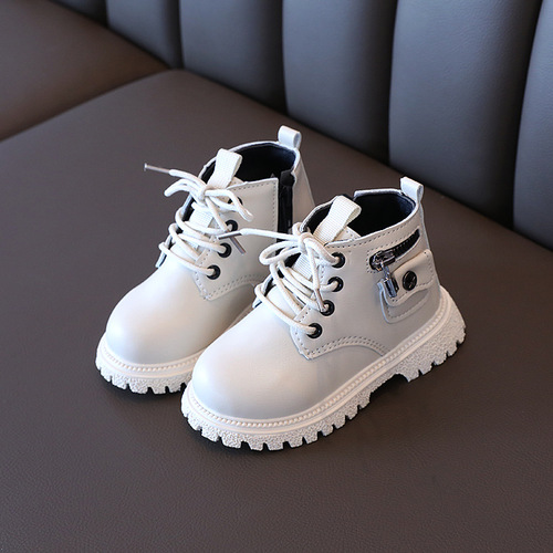  new autumn and winter girls' Martin boots, children's soft-soled leather boots, baby shoes, low-top short boots, boys' shoes