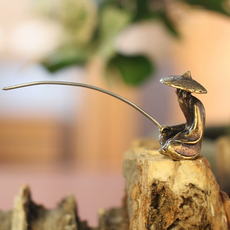 Jiang Taigong Рыбалка Старик Микро Пейзаж Орнамент Миниатюрная Мини Фигурка Кукла Аквариум Бонсай Ландшафтный Дизайн Комбинированные Маленькие Аксессуары