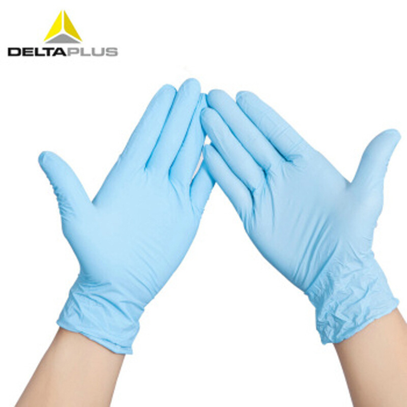 代尔塔  201373一次性无粉蓝色丁腈手套（100只/盒）