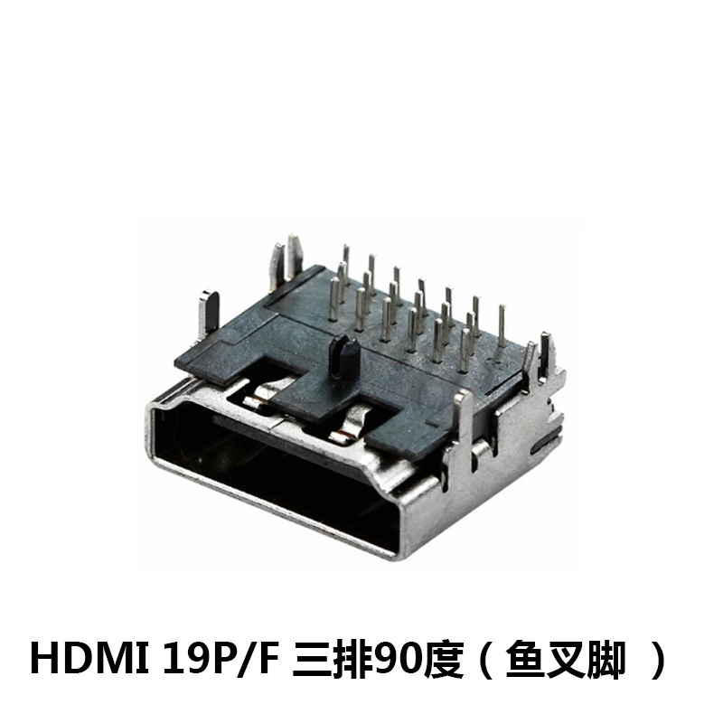 HDMI разъем на материнскую плату с левой колонной медной оболочкой, золотым покрытием, 180 градусов сварной кабель линии HDMI