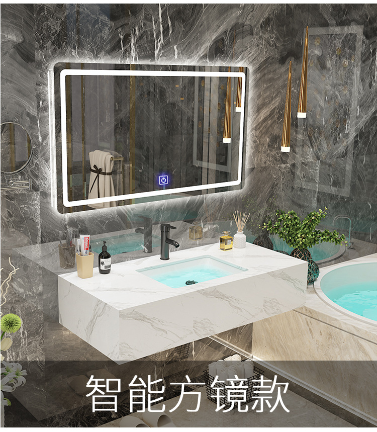 Roca placa baño gabinete combinación inteligente espejo colgante mano lavado cerámica lavabo baño traje Hotel Casa