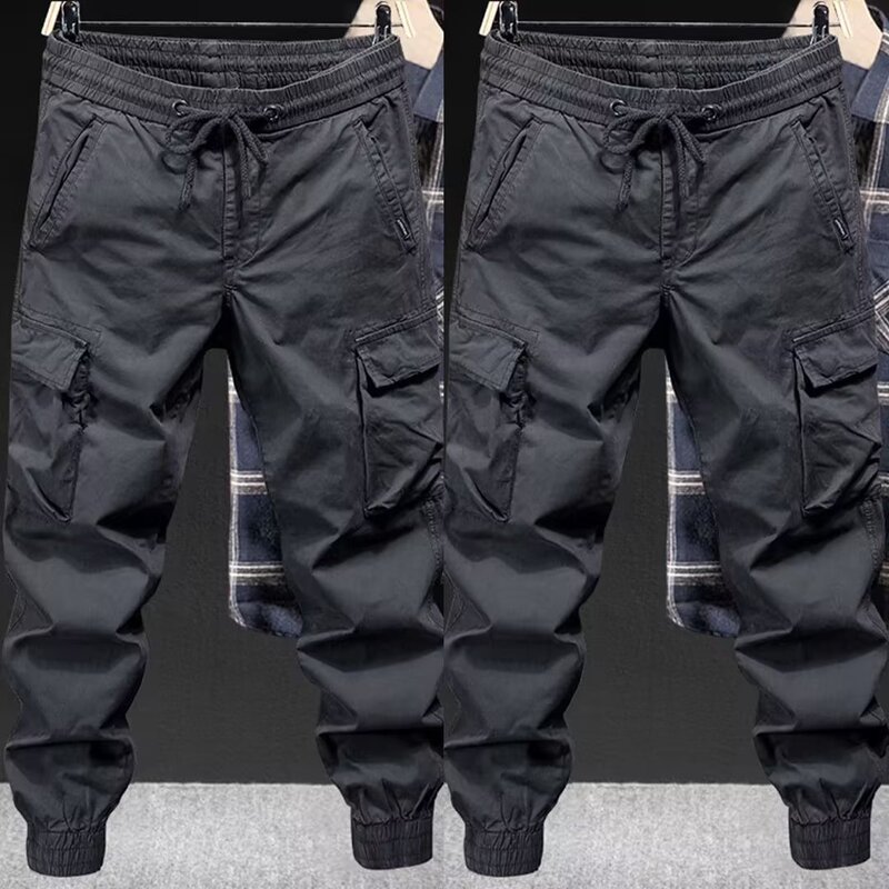Fashion Cargo Pants for Men, Summer Thin Ice Silk Loose Large Size Workwear Men's Long Pants, Construction Site Wear-Resistant Labor Protection Pants Fashion Cargo Pants for Men, Summer Thin Ice Silk Loose Large Size Workwear Men's Long Pants, Construction Site Wear-Resistant Labor Protection Pants