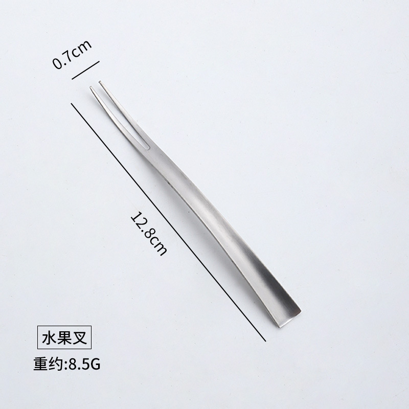 304 tenedor de fruta de acero inoxidable cuchara de café pastel creativo pastel de luna tenedor de postre ensalada occidental signo de fruta LOGO
