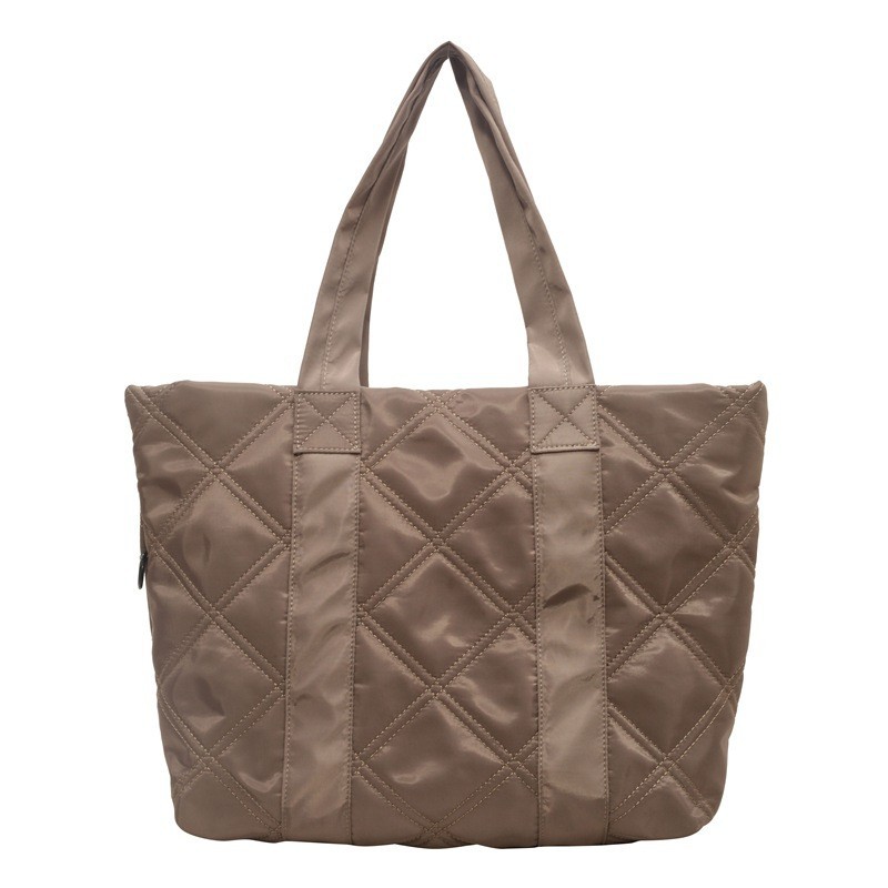 Comercio exterior al por mayor 2024 primavera nuevas mujeres de gran capacidad bolso de mano ligero rombo bolso de hombro bolso de las mujeres