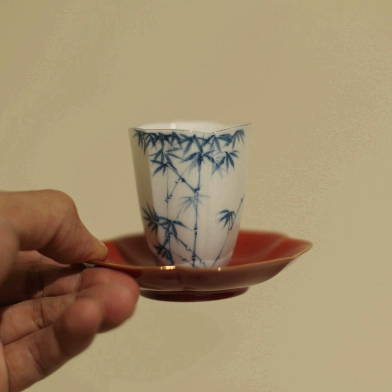 Чайник для Wenxiang аромат чаши, сбора аромата чаши ручная расписная чашка высокая чашка гостевая чашка Поддержка подогрев под блюдо Гончарная мастерская Jingdezhen чайный набор