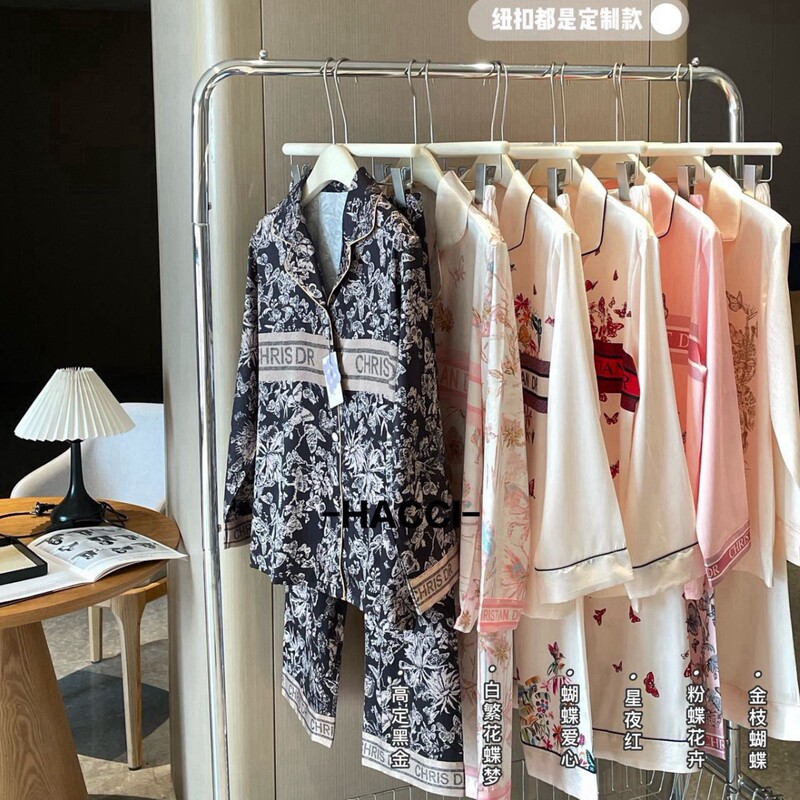 Loose Satin Casual Breathable Long-Sleeved Long-Pants Pajamas for Women, Spring Wear, High-End Home Wear Set, Women's Pajamas