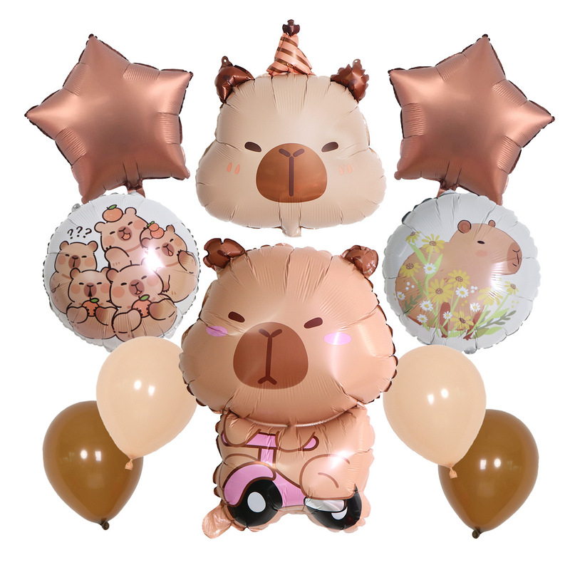 10 個のバルーンアルミフィルムバルーンクロスボーダー卸売子供の誕生日パーティーレイアウト装飾雰囲気漫画バルーン|undefined