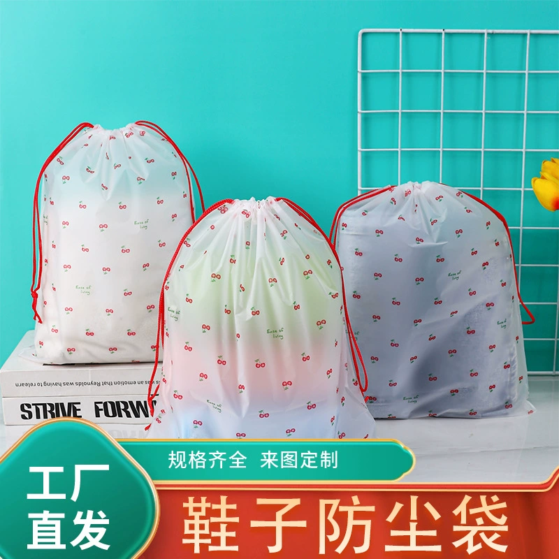 Милая сумка для хранения на шнурке с вишневыми туфлями, дорожная портативная сумка для переупаковки на шнурке, влагостойкая и не обрастает