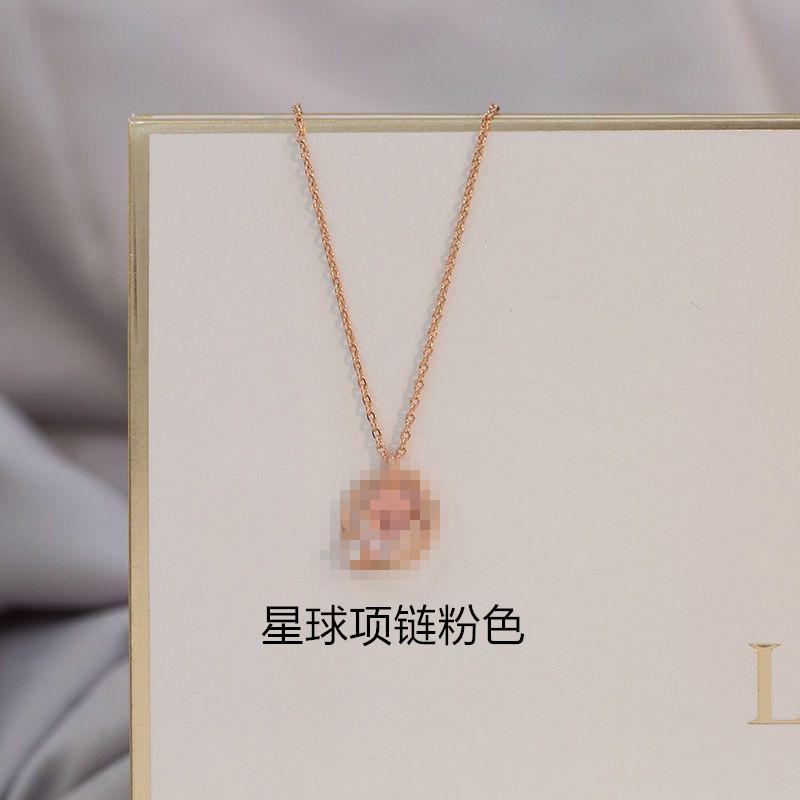 Collar de planeta para mujeres de verano, plata esterlina ligera y lujosa, nicho de diseño, collar de clavícula, 2024 nuevo regalo de cumpleaños