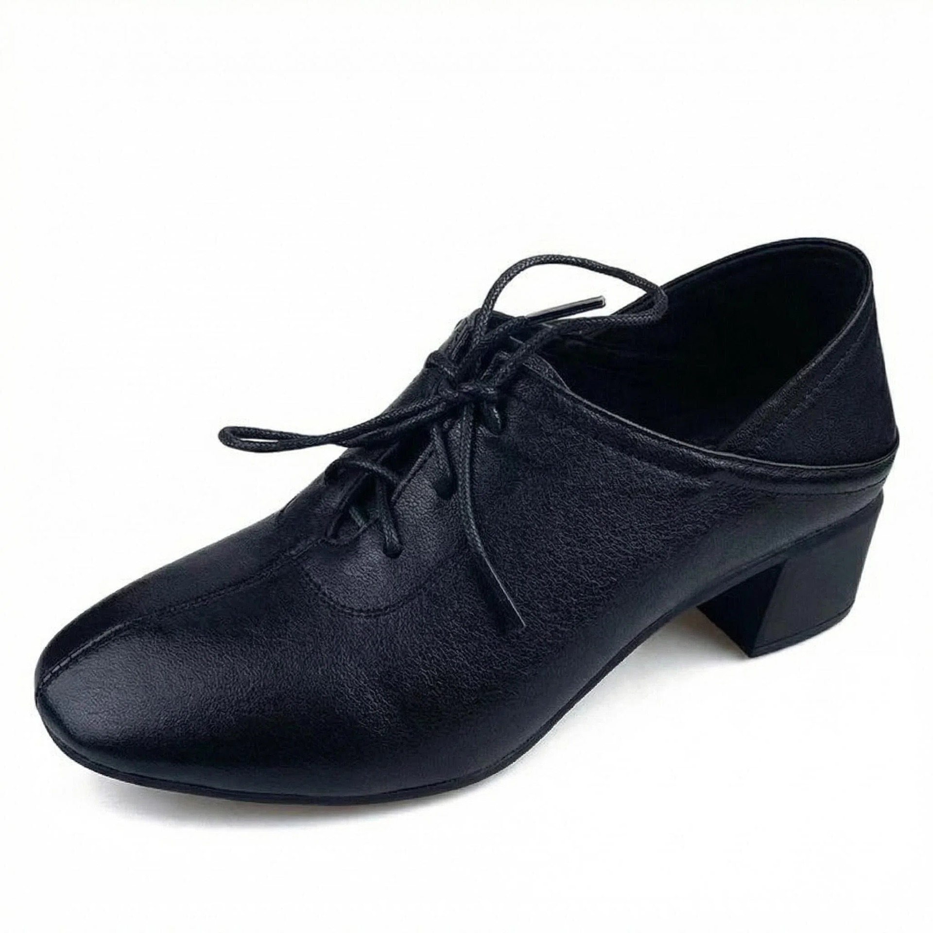 Zapatos de cuero suave para mujer con tacón grueso, versátiles y casuales, nuevos zapatos de cuero versátiles de moda de primavera, zapatos de tacón medio para mamás. image 7