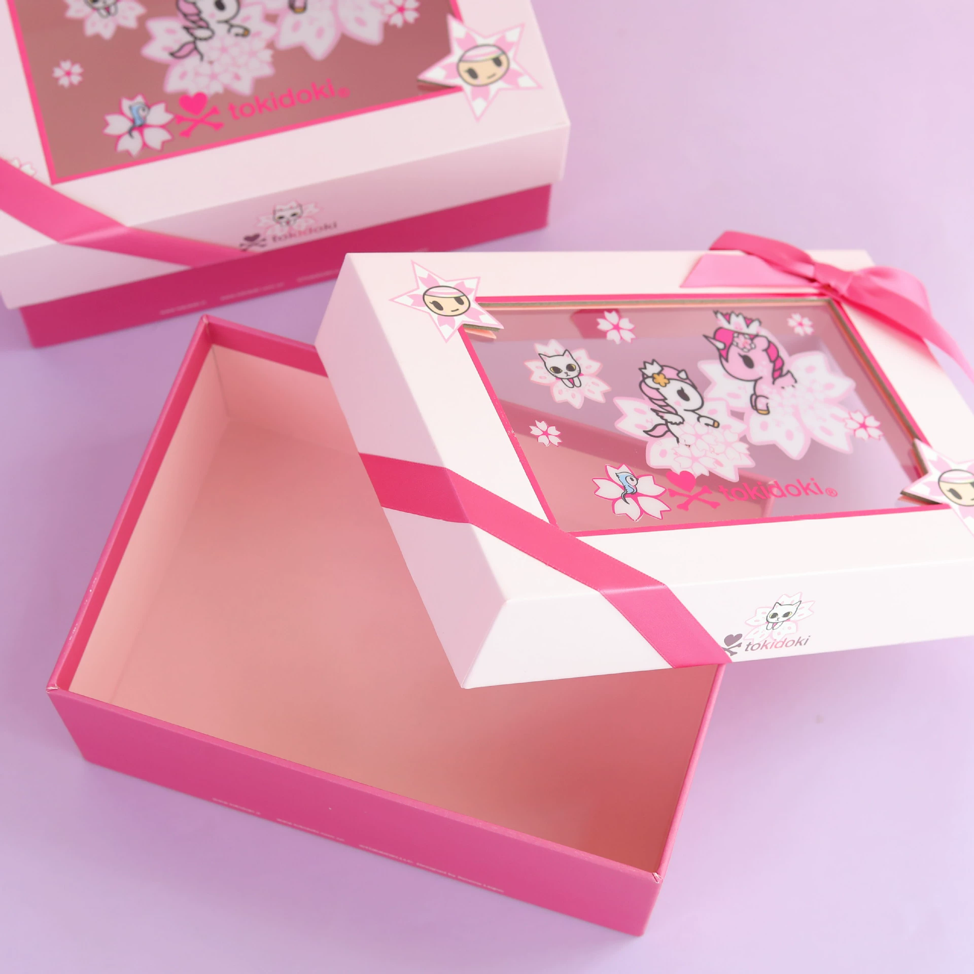 Подарочная коробка из серии Qingyi Fang Tokidoki Sakura HUA с принтом мультяшной бумаги, маленькая подарочная коробка для хранения