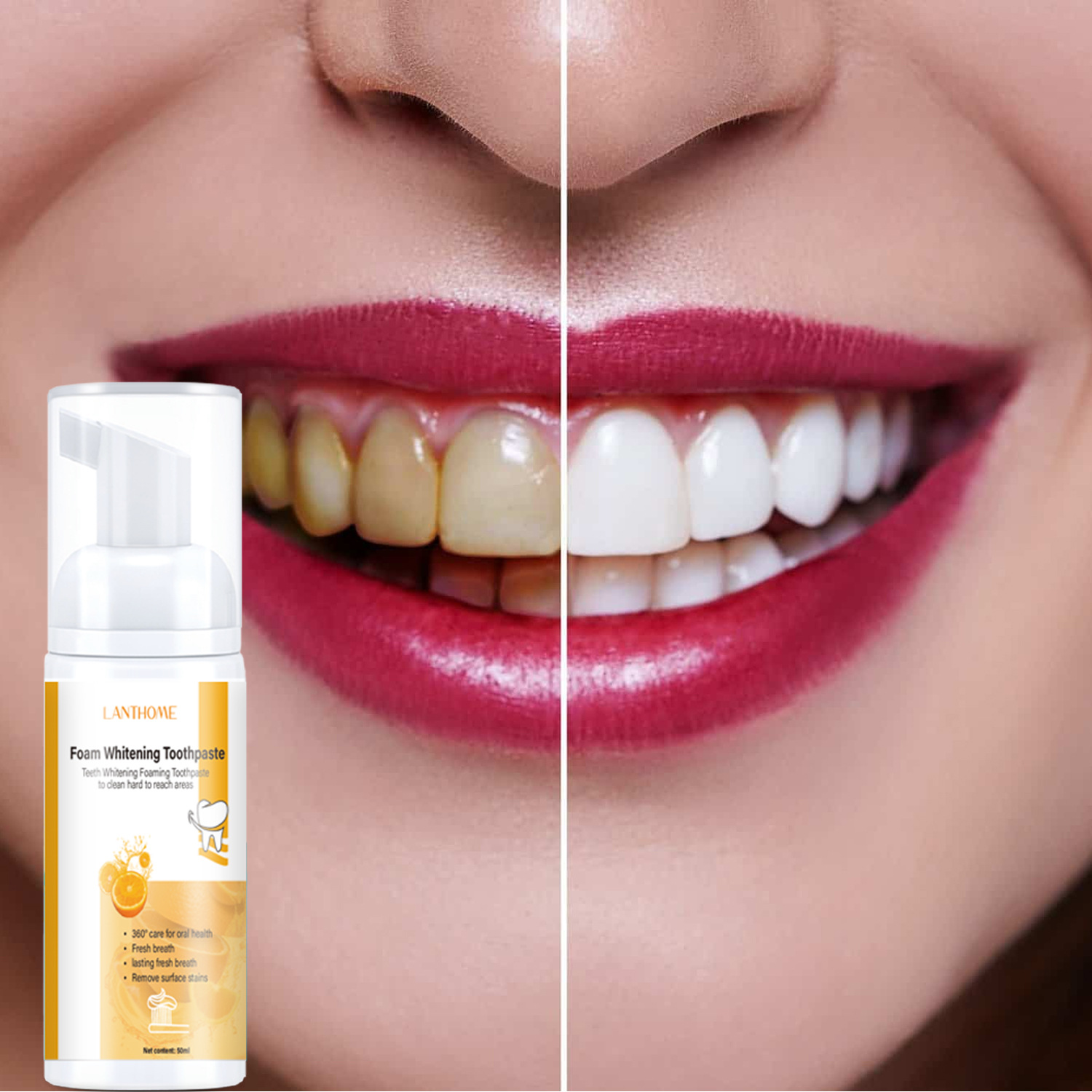 2023 New Tooth cleaning Mousse Fruity tooth Mousse Fresh breath to remove bad breath to remove tooth dirt stains_voghion.com