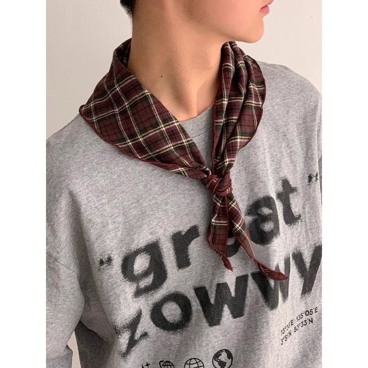 Japanese universal scarf for men and women, keep warm neckerchief for traveling, Korean style