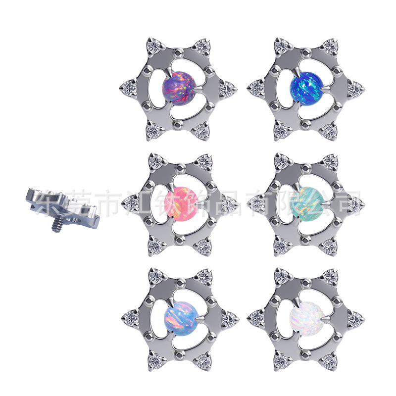 Pointed titanium steel lip stud product view