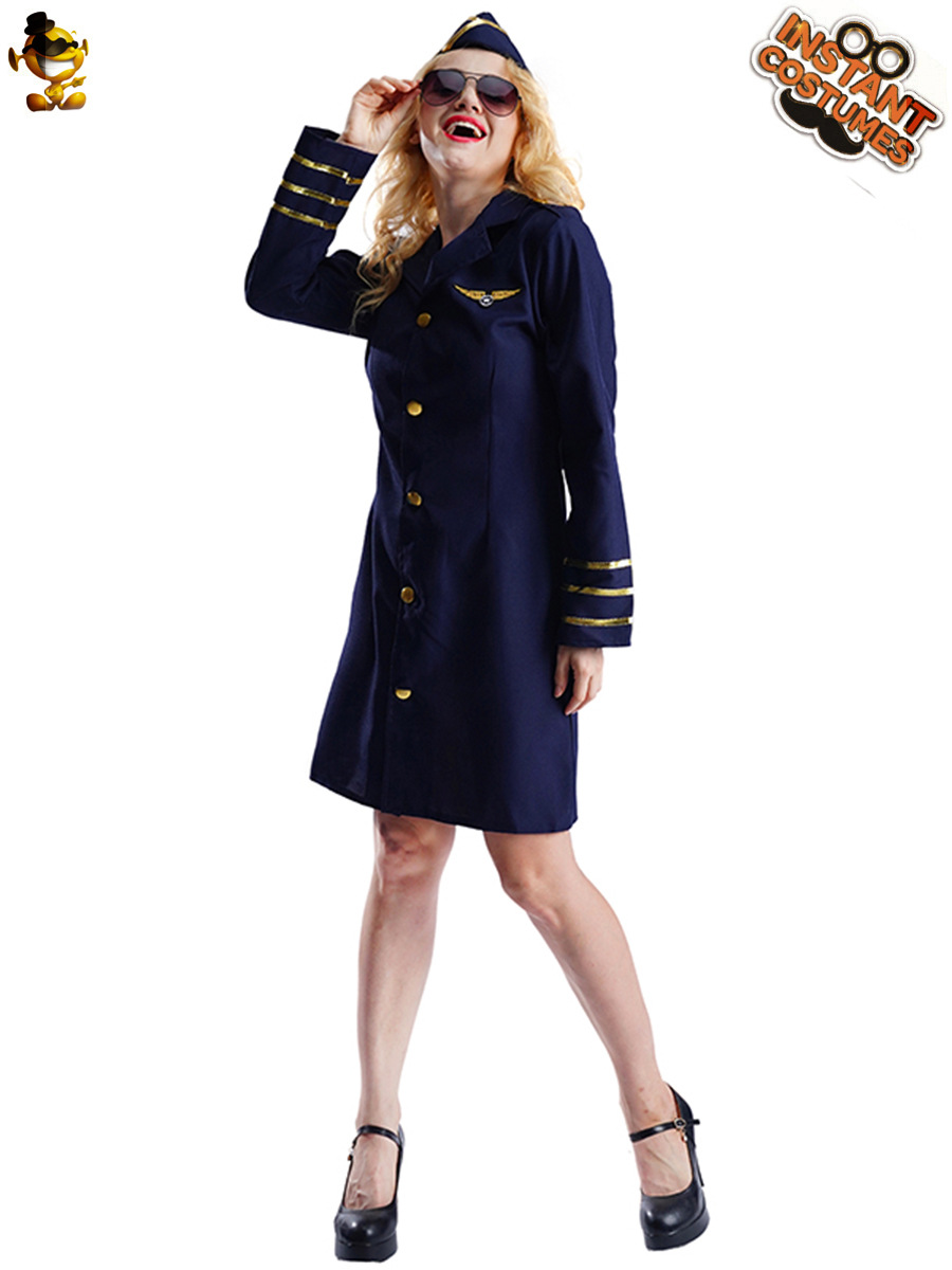 Mujer asistente de vuelo azafata desgaste de negocios desgaste de rol de etapa desgaste ropa Cosplay ropa de fiesta ropa
