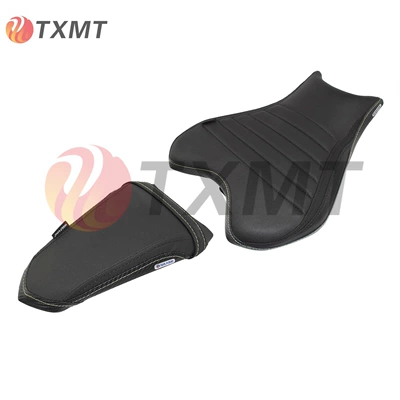 Motorcycle cushion | Hump - heightened-front-and-rear-seat-cushions-black