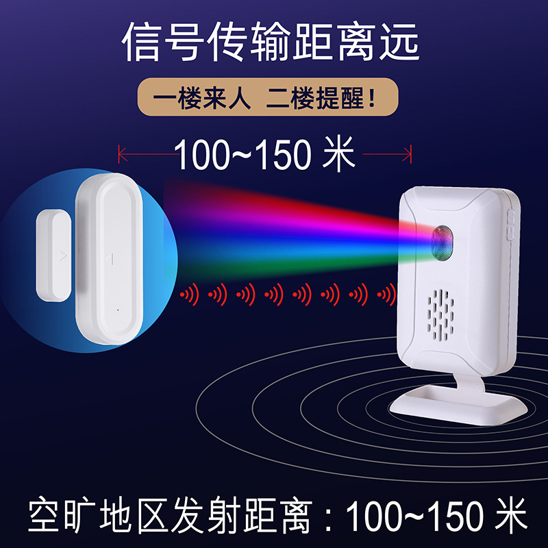 店铺家用开门迎宾防盗报警器远距离分体迎宾器外贸货源无线