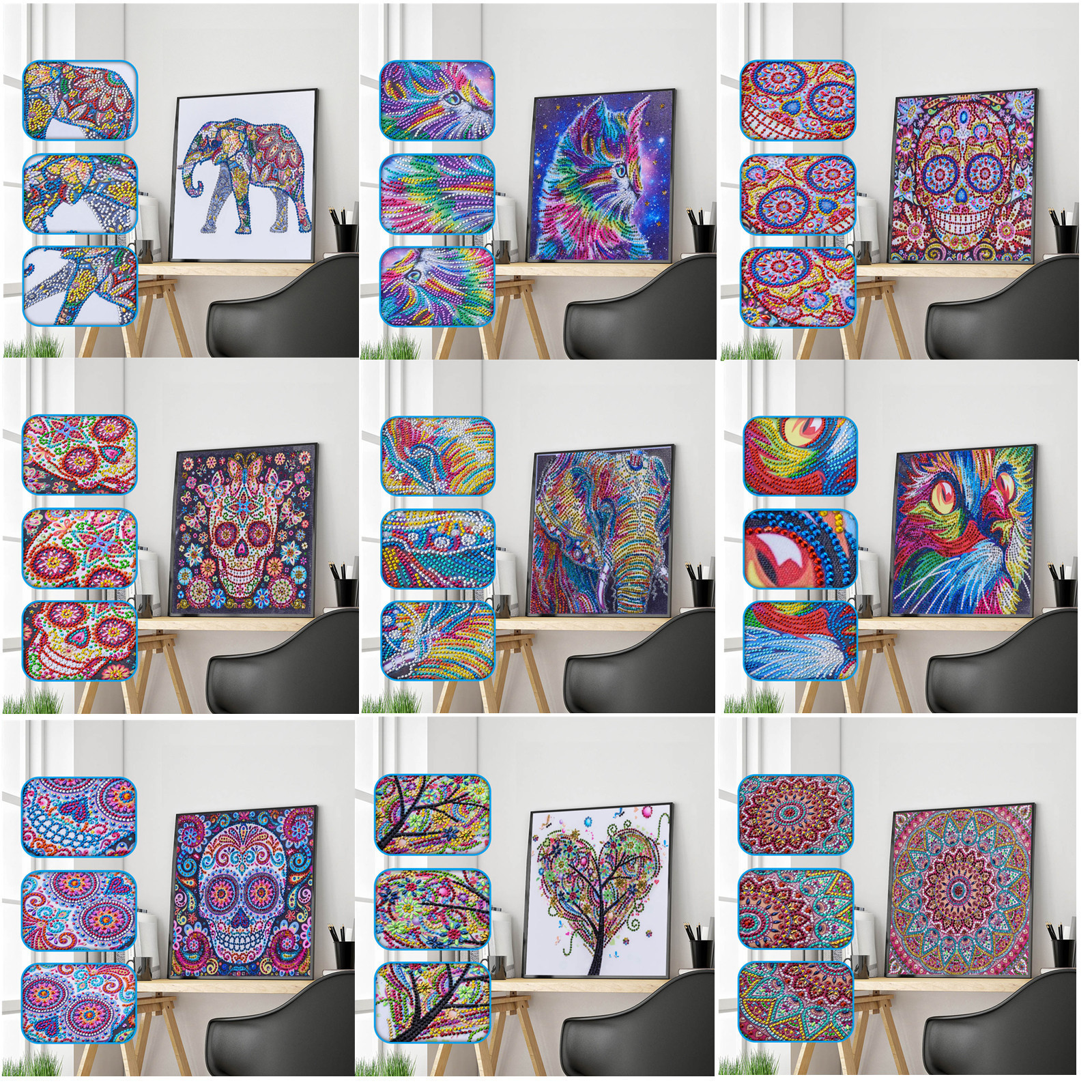 Diamond Embroidery Elephant Design