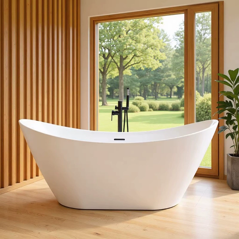 Производитель простых и стильных ванн для отелей и гостевых домов, оптовая продажа отдельностоящих акриловых ванн 1.4- 1.8m (см)