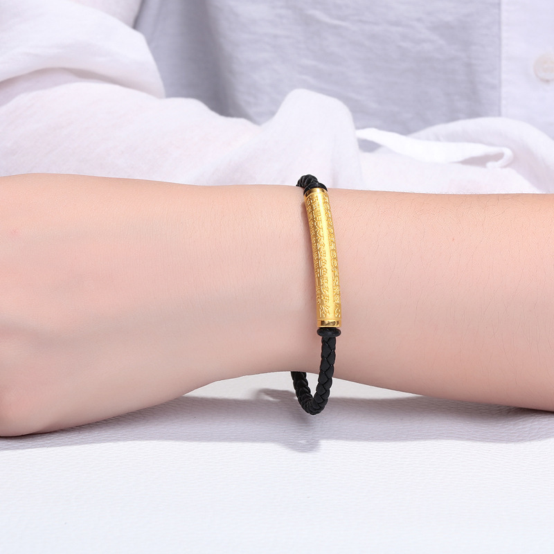 Bracciale cuore sutra gioiello etnico con perline color oro_voghion.com