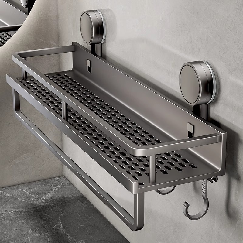 (Specifically Designed for Exclusive Use) Suction Cup Storage Rack, No-Drill Bathroom Vanity Storage Rack