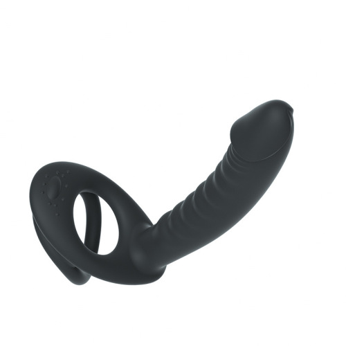 Sex toys for men and women, double-ring bead-locking semen ring, double-insertion back-court prostate massager, anal plug