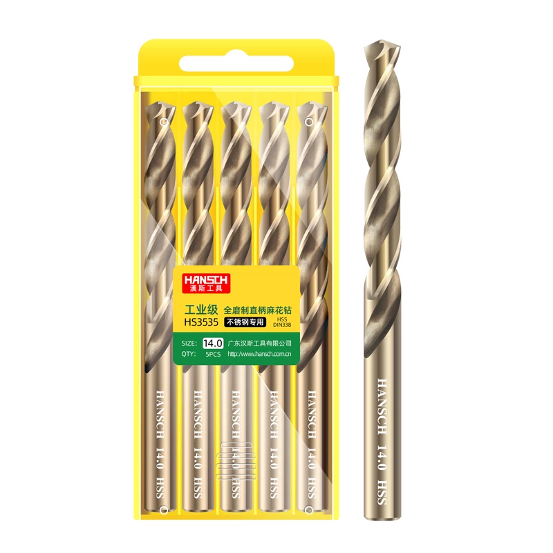 Спиральное сверло из нержавеющей стали, сверло из сплава с прямым хвостовиком, содержащее кобальт, сверло из высокоскоростной стали, электрическая дрель, сверло по металлу