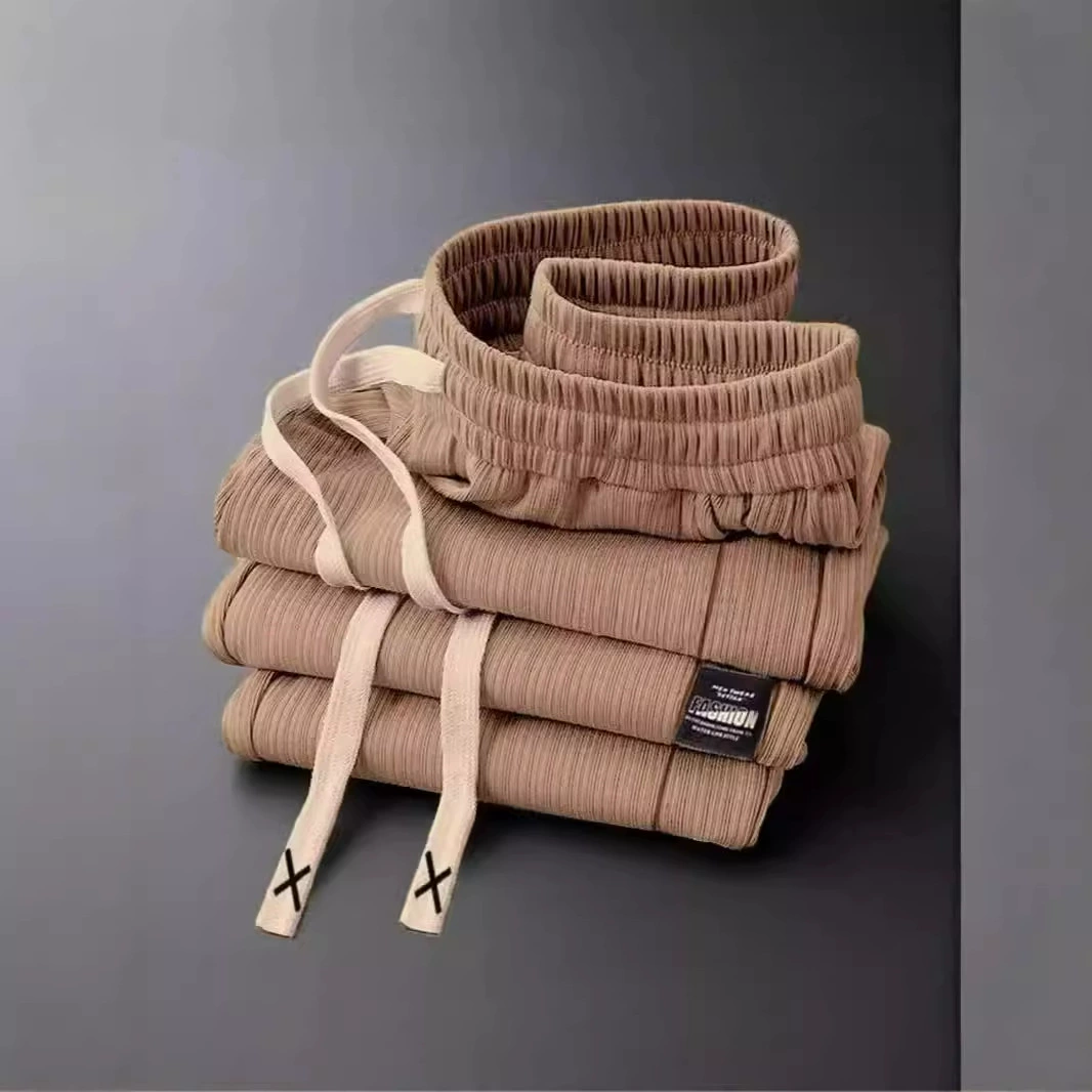 Легкие брюки из ледяного шелка для мужчин летом тонкий продвинутый смысл