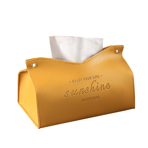 Nordic light luxury tissue box home living room internet celebrity car tissue box simple high-end creative napkin storage box