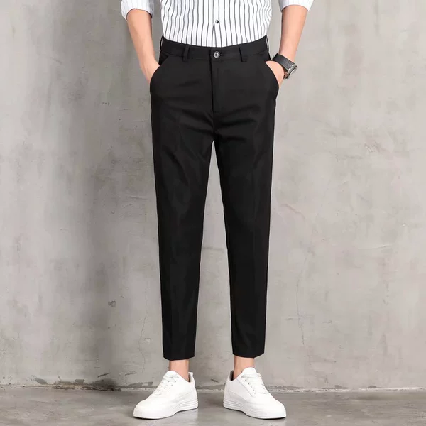 Nine-point trousers black [single piece]