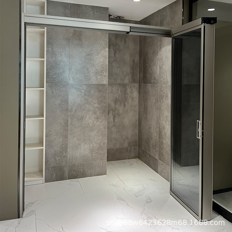 Hdsafe Kitchen Bathroom Toilet Door Hotel Villa Mobile Folding Sliding Door Factory Custom Glass Pt Door