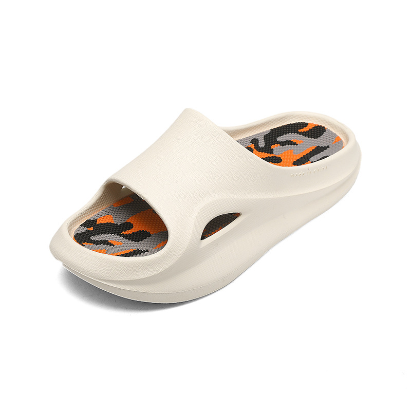 Zapatillas de verano para hombres pisar mierda sensación de fondo grueso elevación fuera del baño Eva zapatillas de verano un agente de pelo