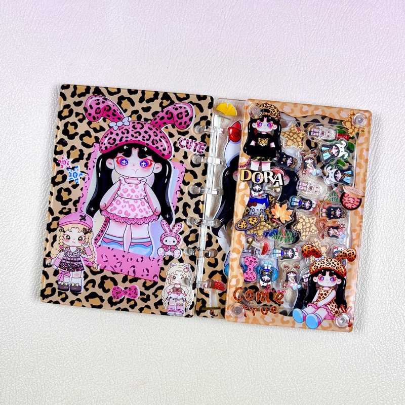 日本の漫画 A7 ルーズリーフノートブックかわいいガーリーハート高価値アニメ学生アクリル|undefined
