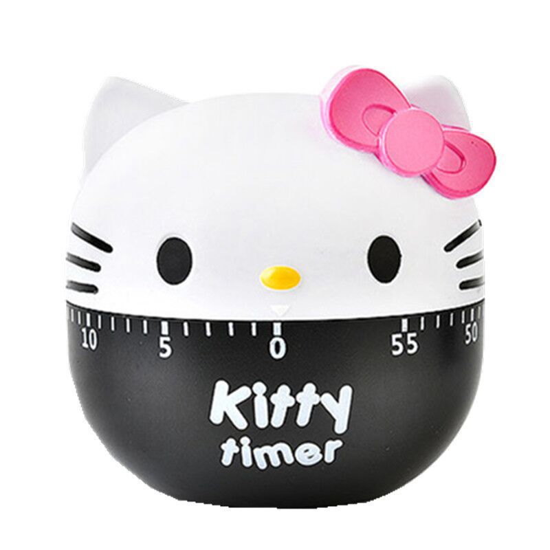 Cartoon cat head timer Cartoon KT timer Kitchen cooking time timer 60 minutes