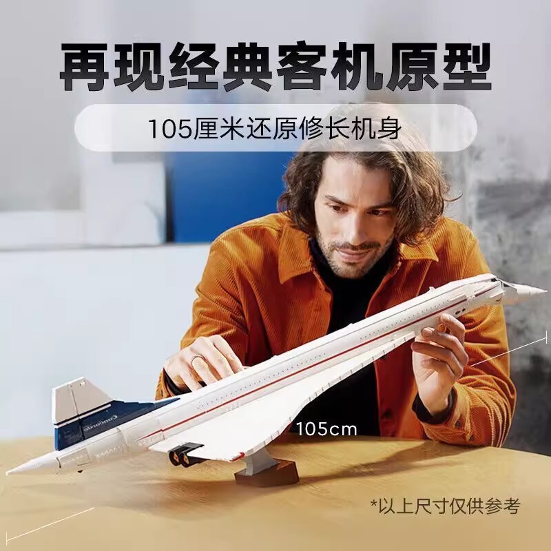 跨境兼容乐高10318 创意系列协和飞机拼装积木玩具模型摆件|undefined