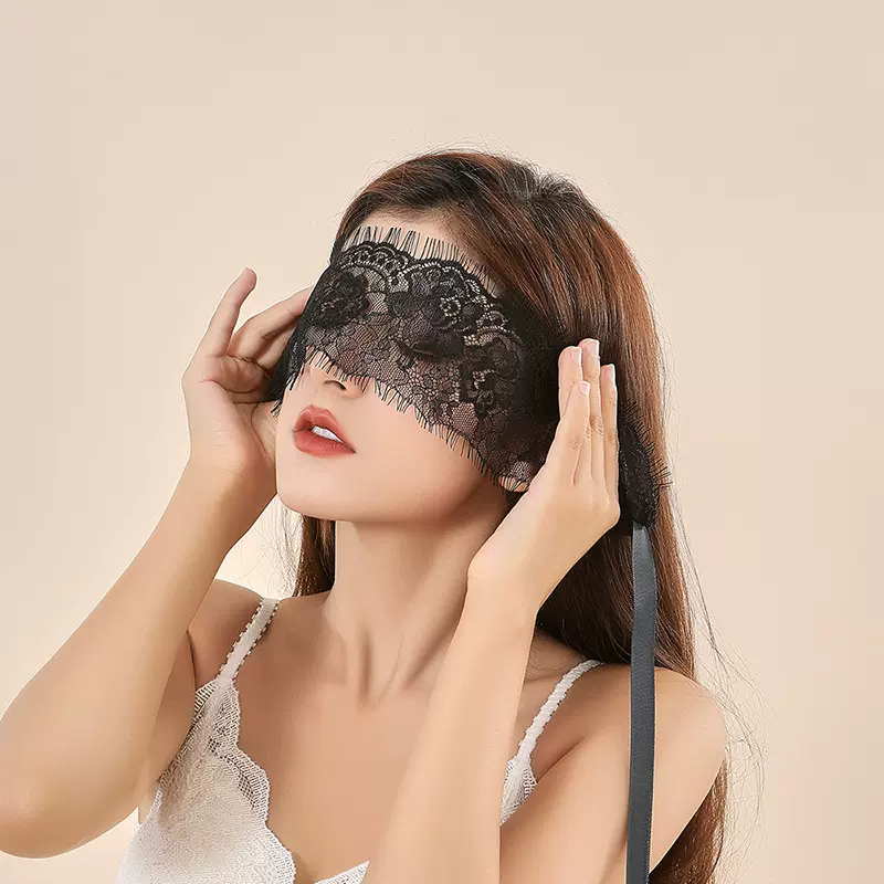 蕾丝透视绣花镂空眼罩情趣内衣性感可调节成人用品绑带配件女代发