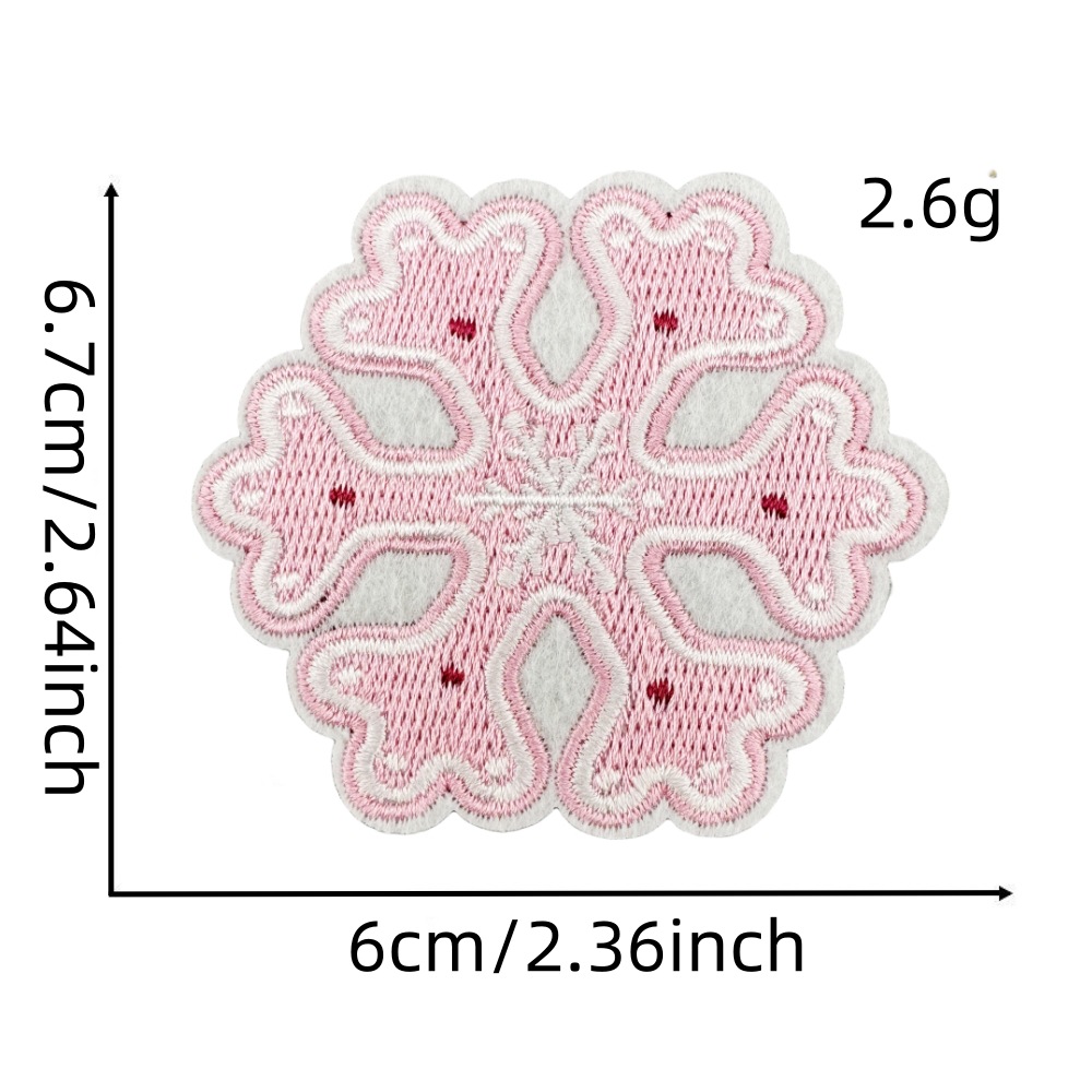3g Weight Clothing Sticker Patches Classification 1 Piece Quantity Nonwoven, Polyester Material Christmas Festival Christmas Tree, Snowman, Snowflake Pattern Cute Style 1 Piece Cute Christmas Tree Snowman Snowflake Nonwoven Polyester Clothing Sticker Patches 2