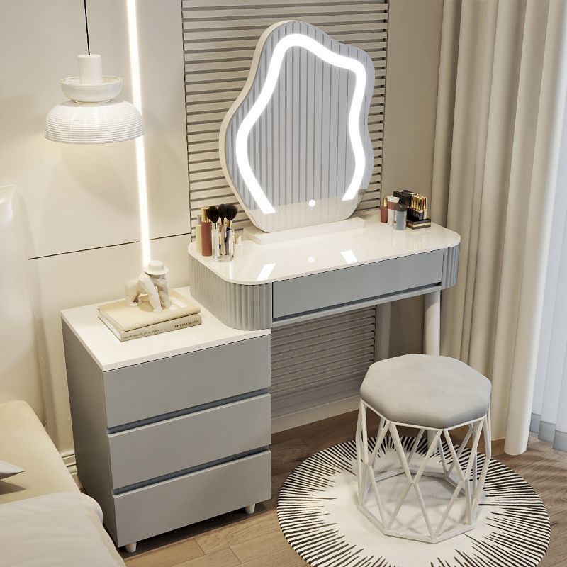 그레이 80 테이블 + 캐비닛 + 거울 + 새둥지 스툴