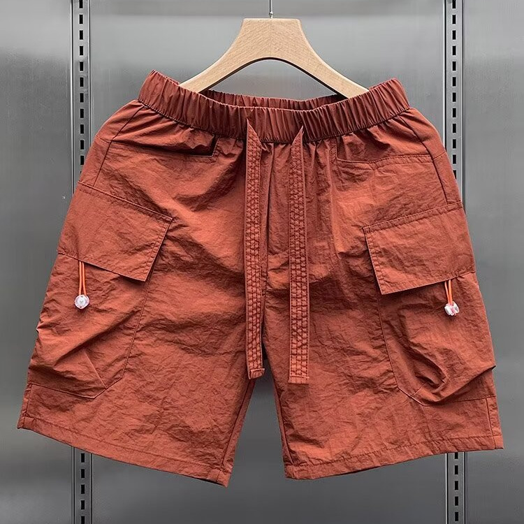 Ultra-Lightweight Men's Quick-Dry Cargo Shorts - Breathable Casual Athletic Shorts With Multiple Pockets For Summer, Beach, And Outdoor Activities_viptrois.com