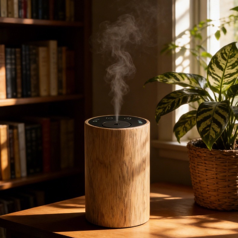 Auto de madera sólida de dos fluidos anhidro aceite esencial expansión de fragancia máquina de fragancia perfumador doméstico regalo de creación cultural