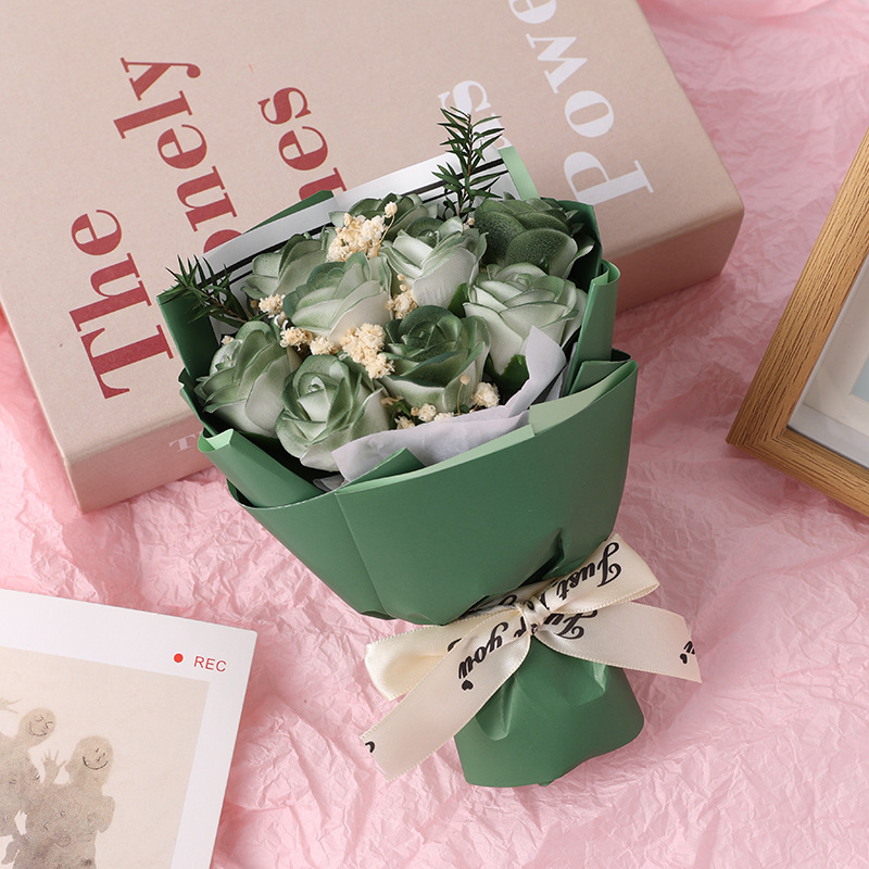 Ins mini 9 rosas pequeños ramos de flores eternas llenas de flores secas MINI exquisitas creativas regalo de mano decoración al por mayor