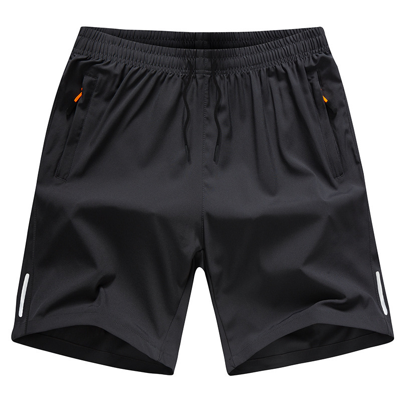 Summer Ice Silk Sports Quick-Dry Men's Shorts Loose 5-Point Beach Casual Mid-Length Shorts with Ice Feel